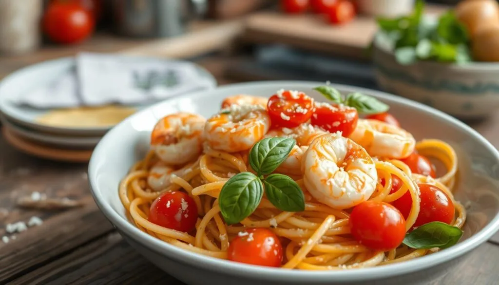 garlic shrimp pasta