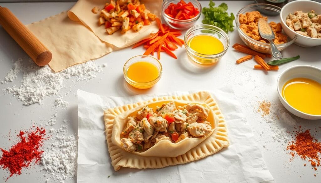 Chicken Pastry Recipe Assembly